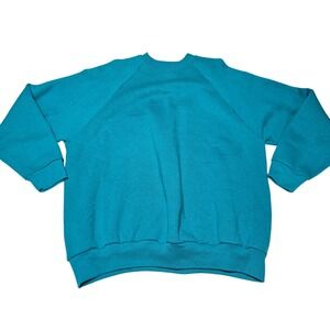VintageTeal Raglan Sleeve Sweatshirt Pullover Men's Large